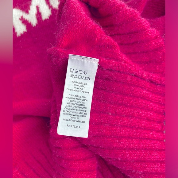 NWT Ruby Moon Pink Merry Champagne Cheers Fun Holiday Sweater Size S 🥂 - Picture 3 of 6